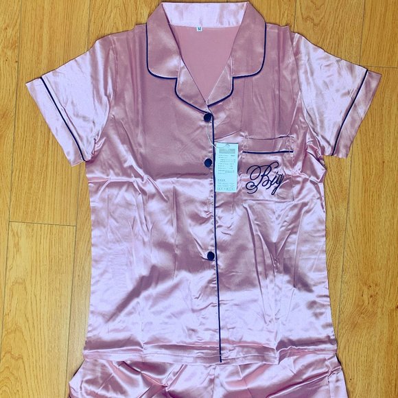 Silky Summer Short Pyjama Set Pink - Picture 7 of 7